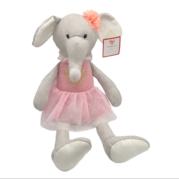 Decorative Linen Elephant | Nursery Room Décor | Baby Shower Gift | Baby Girl - Picture 5 of 5